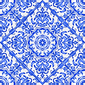Portuguese Handprinted Tile