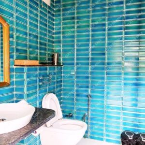 Beveled Green Blue Mix Turquoise Handmade Subway Tile