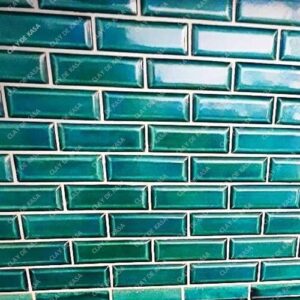 Bevelled Turkish Green Handmade Subway Tile