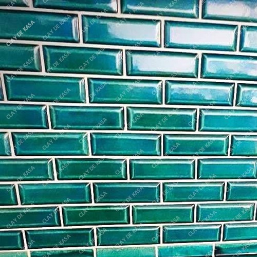 Bevelled Turkish Green Handmade Subway Tile