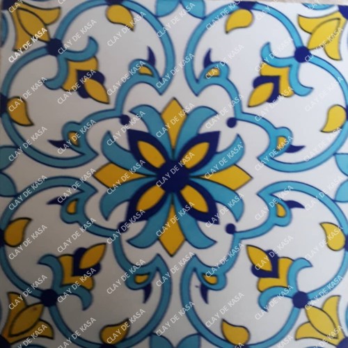 Decorative Handprinted Moroccan Tile Design HT7001