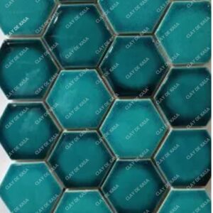Egyptian Green 3D Hexagon Handmade Tile