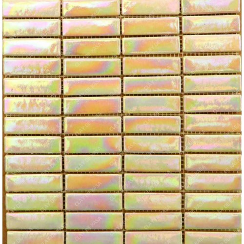 Iridescent Mother of Pearl KitKat Ceramic Handmade Tile