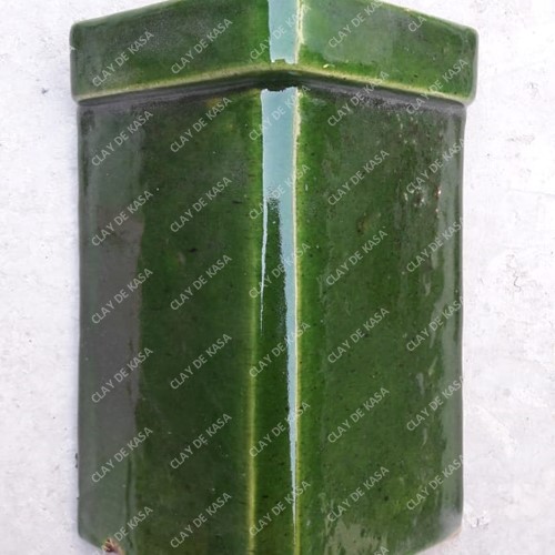 Leaf Green Ceramic Glaze Ridge Roof Tile
