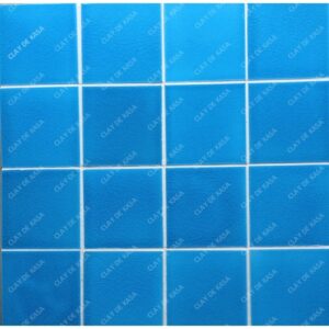 Light Egyptian Blue Color Square Ceramic  Handmade Tile