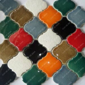 Mix Color Arabesque Ceramic Handmade Tile