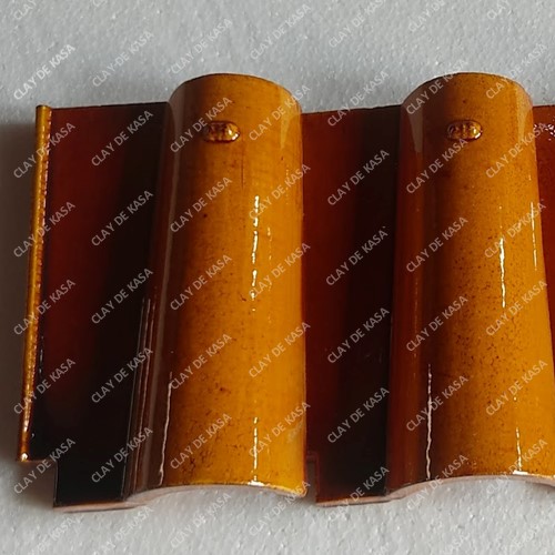 Mustard Yellow Ceramic Glazed Roof Tile
