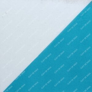 Turquoise Blue White Tringle Pattern Screen Printed Tile ST1018